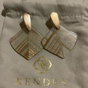Kendra Scott copper, glass earrings